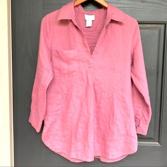 Soft Surroundings linen tunic with pockets - Picture 1 of 6
